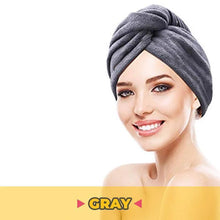 Load image into Gallery viewer, Rapid Hair Drying Microfiber Towel For Curly &amp; All Hair Super Absorbent towel wrap with button
