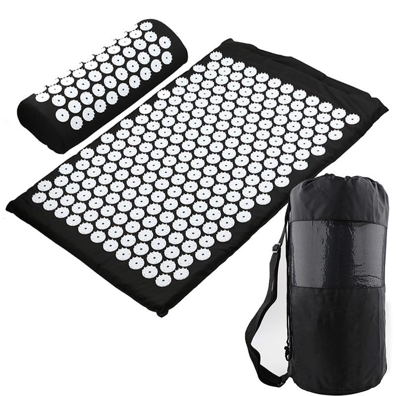 Acupressure Therapy Combo - Massager Cushion Massage Yoga Mat Relieve Stress Back Body Pain Spike